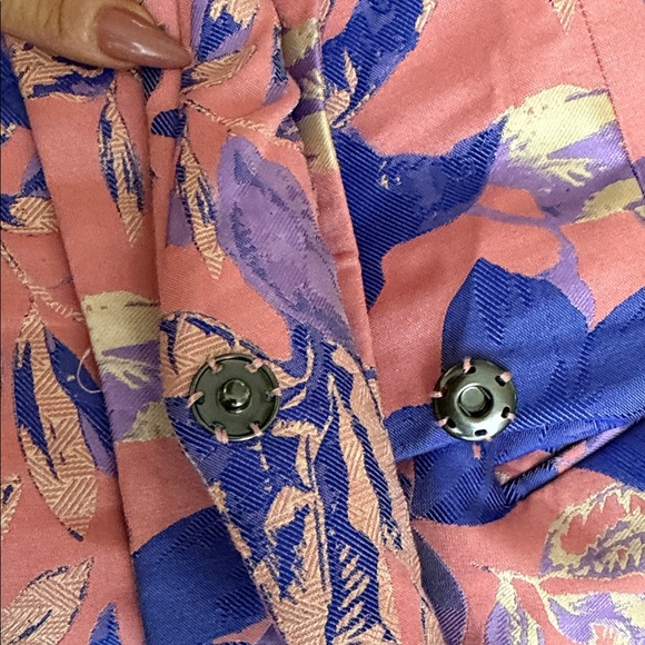 Elliat Pink, Blue & Purple Tropical floral print Sleeveless Blazer Mini Dress S - Picture 8 of 9